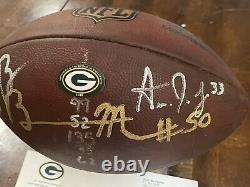 Packers 2018 Game Used Football Wilson Signed Ball COA Aaron Rodgers & A. Jones
