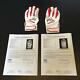 Pair Of Albert Pujols Signed Game Used Batting Gloves With 2 Jsa Coa's