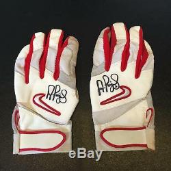 Pair Of Albert Pujols Signed Game Used Batting Gloves With 2 JSA COA's