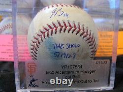 Patrick Bailey autographed signed game used baseball MLB Debut 5/19/23 BAS