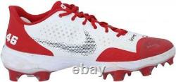 Paul Goldschmidt Cardinals Signed GU Red and White Cleats & Insc AA0070064-65