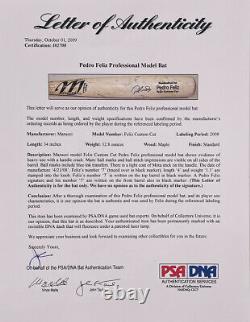 Pedro Feliz Signed 2008 Season Phillies Game Used Marucci Baseball Bat PSA