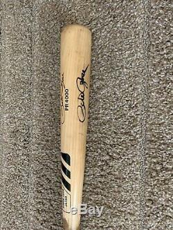 Pete Rose Game Used Autographed PR 4000 Bat Hair line crack/A stamped on knob