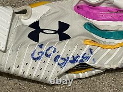 Peyton Barber Game used Autographed gloves Tampa Bay Buccaneers Vegas Raiders