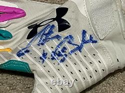 Peyton Barber Game used Autographed gloves Tampa Bay Buccaneers Vegas Raiders