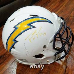 Philip Rivers Autographed Signed Chargers Game Used Worn Football Helmet Beckett