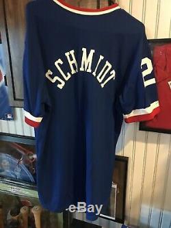 Phillies Game Used/ Worn 1982 Mike Schmidt All Star BP Jersey Signed Loa