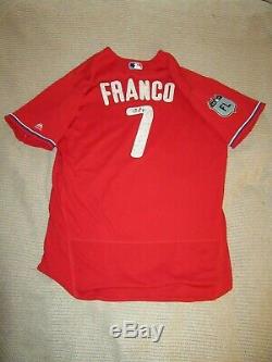 Phillies Maikel Franco Game Used Issued Signed 2017 Spring Training Jersey