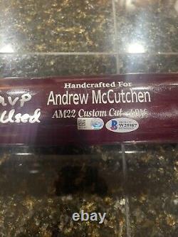 Pirates Andrew McCutchen Signed Game Used Baseball Bat MLB