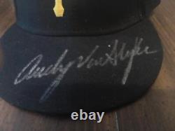 Pittsburgh Pirates 1993 Andy Van Slyke Game Used, Autographed Cap LOA, COA Rare