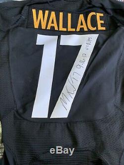 Pittsburgh Steelers 2012 Mike Wallace Signed Loa Game Used Worn Jersey