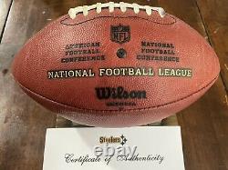Pittsburgh Steelers Game Used Signed Football 2008 Seasons Super Bowl COA Rare