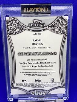 RAFAEL DEVERS 2021 Topps Sterling Game Used BAT KNOB AUTO #d 1/1 Boston Red Sox