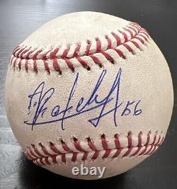 Randy Arozarena Signed Game Used MLB & Beckett Auth. Baseball. Ray's 1st HR game