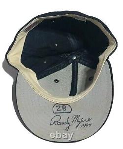 Randy Myers Baltimore Orioles 1997 Signed Game Used Worn Cap Hat Photo Matched
