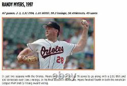 Randy Myers Baltimore Orioles 1997 Signed Game Used Worn Cap Hat Photo Matched