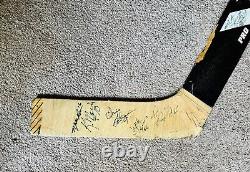 Rare 1994-95 Columbus Chill Game Used Pro Vic Goalie Hockey Stick SIGNED by Team