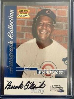 Rare 1999 Fleer Buck O'neil Auto Greats Of The Game Sports Illustrated Hof