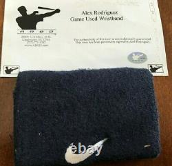 Rare Alex Rodriguez Signed Game Used Yankees Nike Wristband AROD Authentic Cert