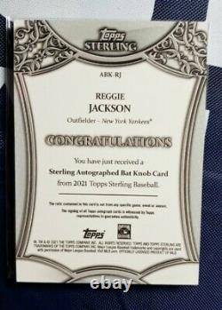 Reggie Jackson 2021 Topps Sterling Game Used Bat Knob Auto 1/1 One Of One