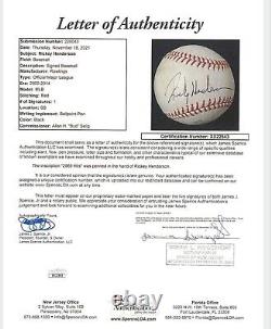Rickey Henderson signed Autograph game used hit ball 2969