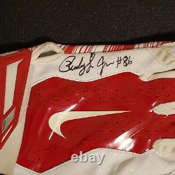 Ricky Seals-Jones Dual Autograph Signed Game Used Football Gloves GCG Holo