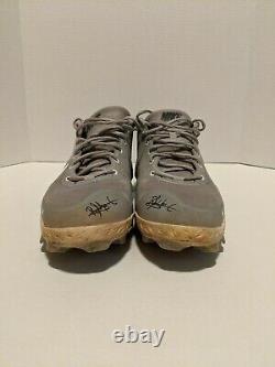 Rodolfo Castro 2021 Game Used Signed Cleats Pittsburgh Pirates Prospect