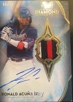 Ronald Acuna Jr. 2021 Topps Diamond Icons Auto Game Used Relic #d 6/10