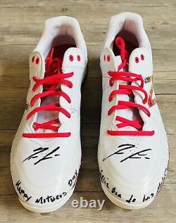 Ronald Acuna Jr. Atlanta Braves Mother's Day Game Issued Signed Cleats Two COAs