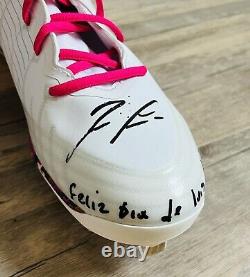 Ronald Acuna Jr. Atlanta Braves Mother's Day Game Issued Signed Cleats Two COAs