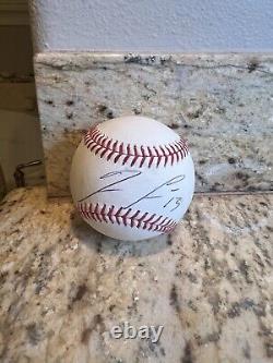 Ronald acuna atlanta braves game used signed baseball