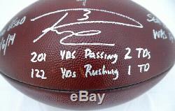 Russell Wilson Autographed Signed Seahawks Football Game Used 10/6/14 RW 36228
