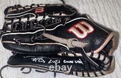 Ryan Clifford New York Mets Signed 2023 Game Used Fielding Glove Beckett Holo