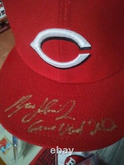 Ryan Ludwick 2012 Game Used Playoff Hat signed with coa auto