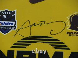 SAM THAIDAY Hand Signed'RARE' Players GAME WORN Brisbane Broncos Jersey #12
