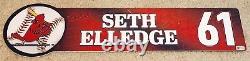 SETH ELLEDGE Autographed 2021 Cardinals MLB Game Used Locker Name Tag Rookie