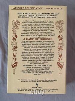 SIGNED Game of Thrones, George R R Martin, Advance Reader's Copy (ARC), with DJ