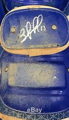 Salvador Perez Autographed 2016 Game Used Chest Protector / Leg Guards Set