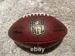 Saquon Barkley Auto Signed Game Used Rookie Record Td Ball Coa Photomatched