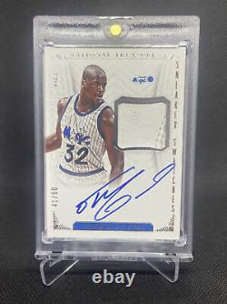 Shaquille o'neal National Treasures sneaker swatches game-worn 2013-14 auto /60