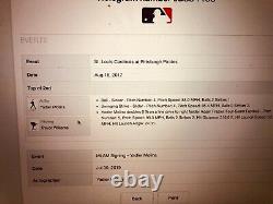Signed Game Used Yadier Molina Double -MLB hologram Game/Auto! St Ballot Catcher