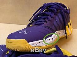 Signed Jeremy Lin Adidas Lakers Game Used Worn Shoes Auto Jsa Sample Photomatch