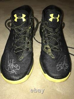 Steph Curry Game Worn Used Photmatched Signed Under Armour SC30 Warriors Shoes