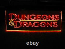 TSR Dungeons Dragons Neon Store Sign Gold Promotion