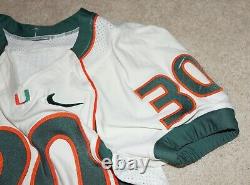 TYRONE MOSS Signed Game Used Auto MIAMI HURRICANES Football JERSEY Photo Match