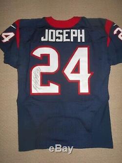Texans 2013 Game-Used Blue Autographed Jersey of CB @24 Johnathan Joseph