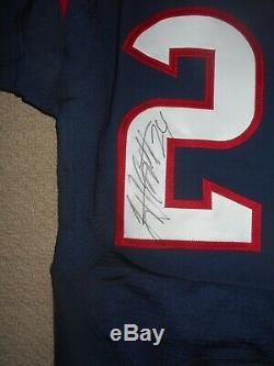 Texans 2013 Game-Used Blue Autographed Jersey of CB @24 Johnathan Joseph