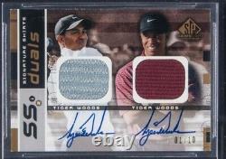 Tiger Woods 2003 UD SP Game Used Edition Signature Shirts Dual Auto BGS 10
