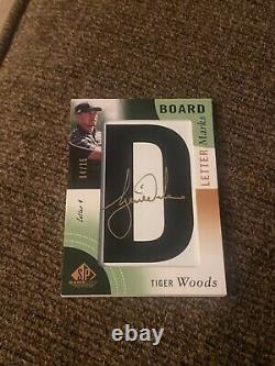 Tiger Woods 2013 sp game used letter marks auto autograph #4/15