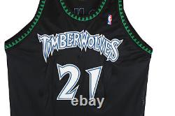 Timberwolves Kevin Garnett Signed 1998 Game Used Starter Black Jersey Steiner